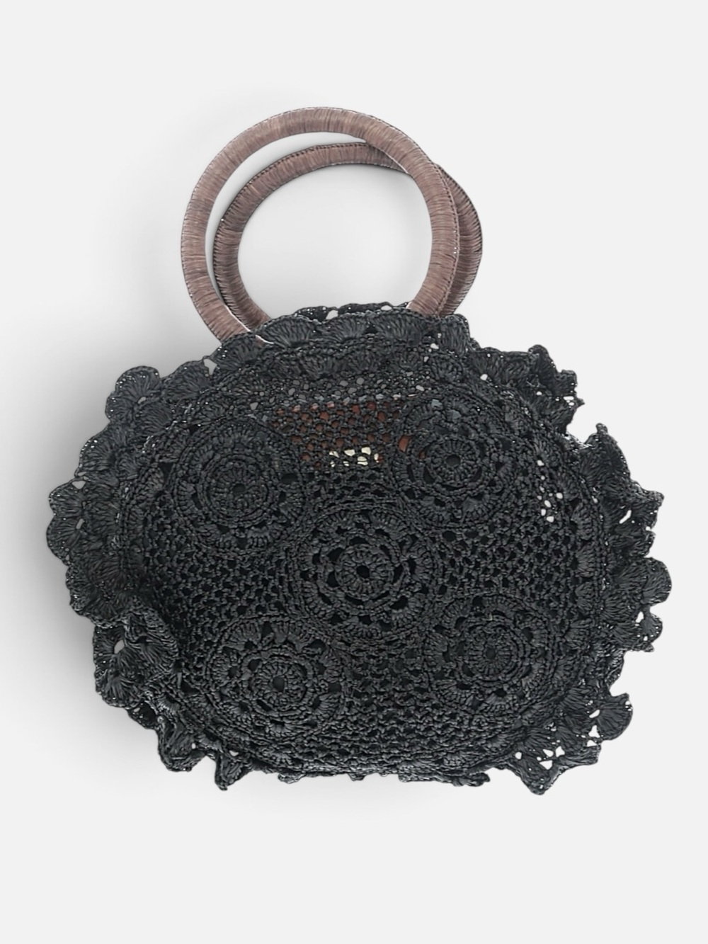 Sézane Zina Basket Raffia in Black - Picture 9 of 10